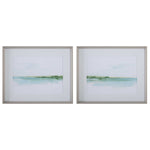 Green Ribbon Coast Framed Prints, 2 Styles, 32"W x 26"H