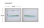 Green Ribbon Coast Framed Prints, 2 Styles, 32"W x 26"H