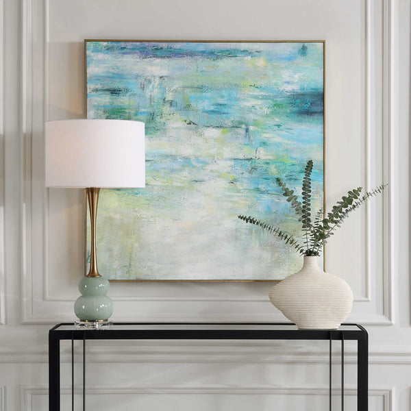 Blissful Hand Painted Canvas, 43" x 43"
