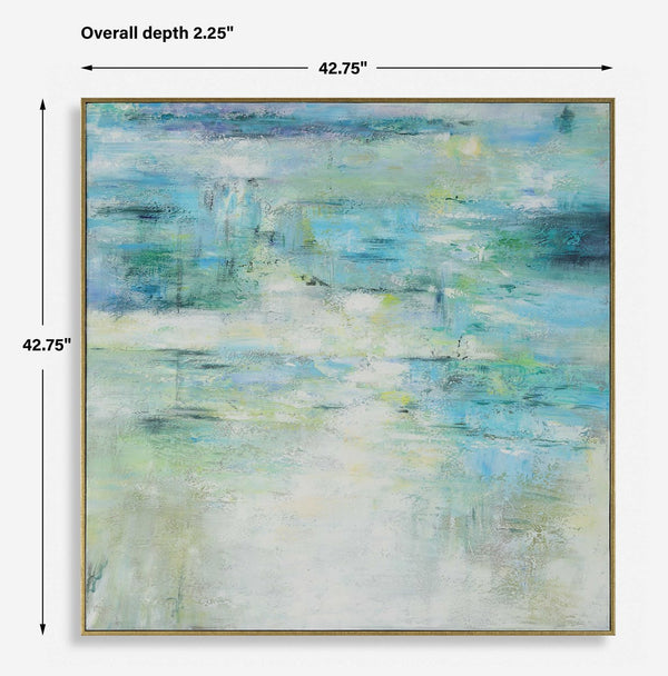 Blissful Hand Painted Canvas, 43" x 43"