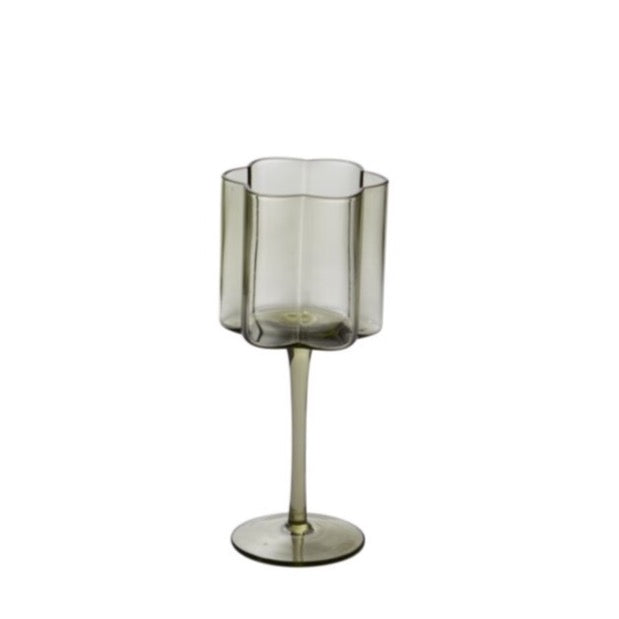 Floret Wine Glass, Green