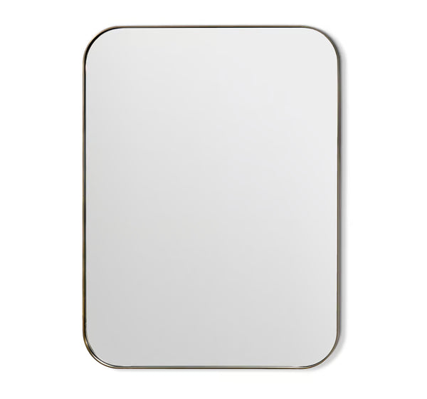Aalina Wall Mirror - Brushed Brass, 40"H x 30"W