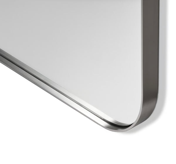 Aalina Wall Mirror - Brushed Nickel, 40"H x 30"W