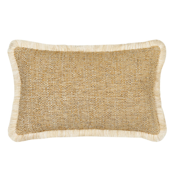 Golden Hour Fringed Lumbar Pillow, 12" x 20"
