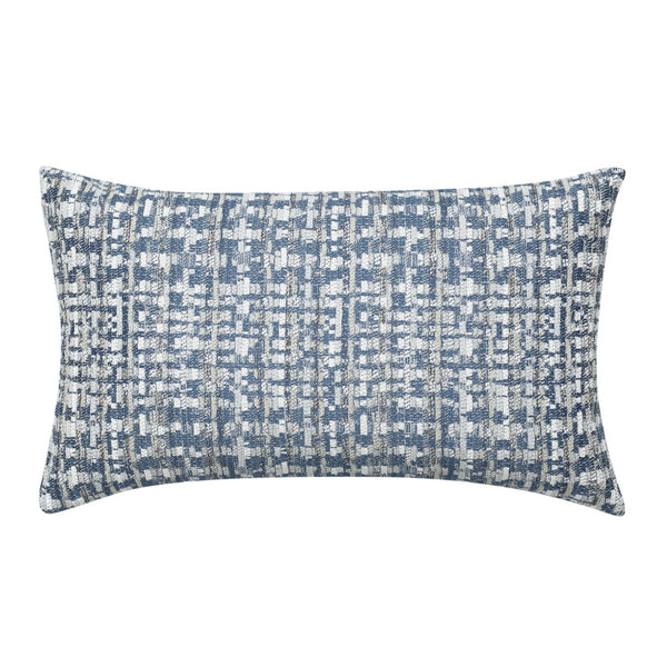 Channel Lumbar Pillow - Bleu, 12" x 20"