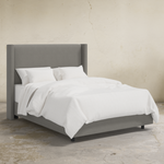 Clare Shelter Bed, Grey Linen, King & Queen