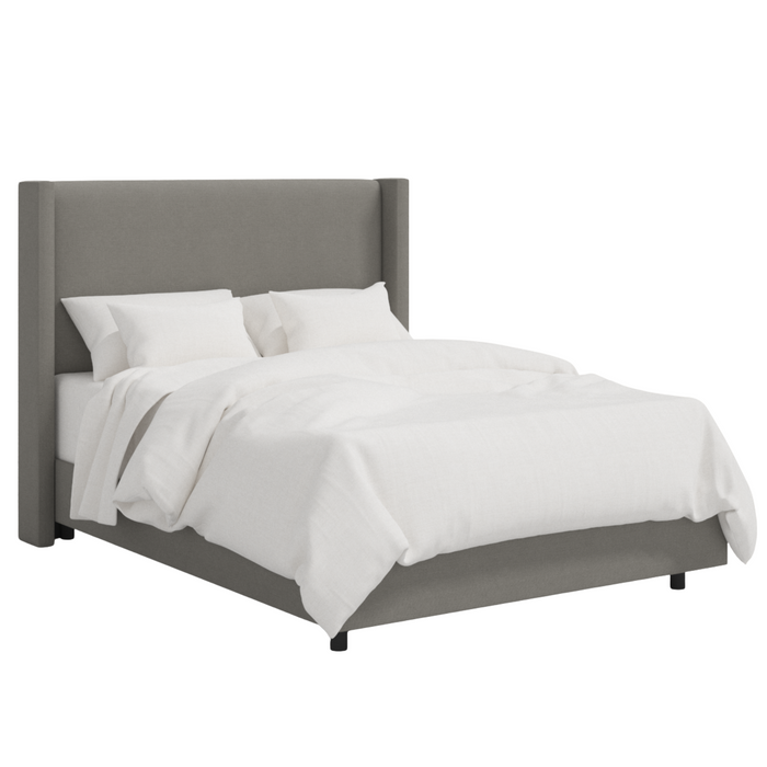 Clare Shelter Bed, Grey Linen, King & Queen