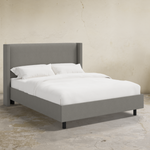 Clare Platform Bed, Grey Linen, King