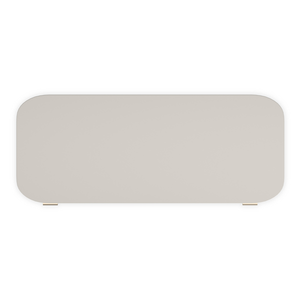 Lady Love Vanity / Desk, Matte Pearl/Gold, 54"W x 20"D x 29.5"H