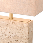 Newton S Table Lamp, Travertine