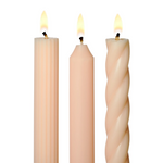 Assorted Candle Tapers 3-Pack, Pink