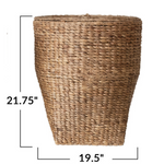 Hand-Woven Water Hyacinth Baskets w/ Lids, 3 Sizes