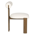 Wright Dining Chair, Jackpot Chalk Performance Fabric / Saddle Finish