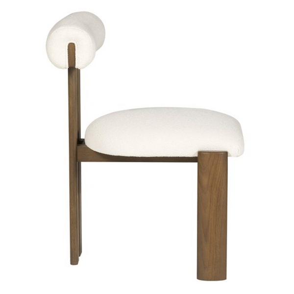 Wright Dining Chair, Jackpot Chalk Performance Fabric / Saddle Finish