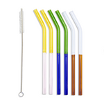 MoMA Two-Tone Borosilicate Straws, Set of 6