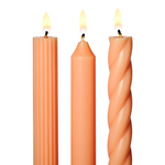 Assorted Candle Tapers 3-Pack, Peach