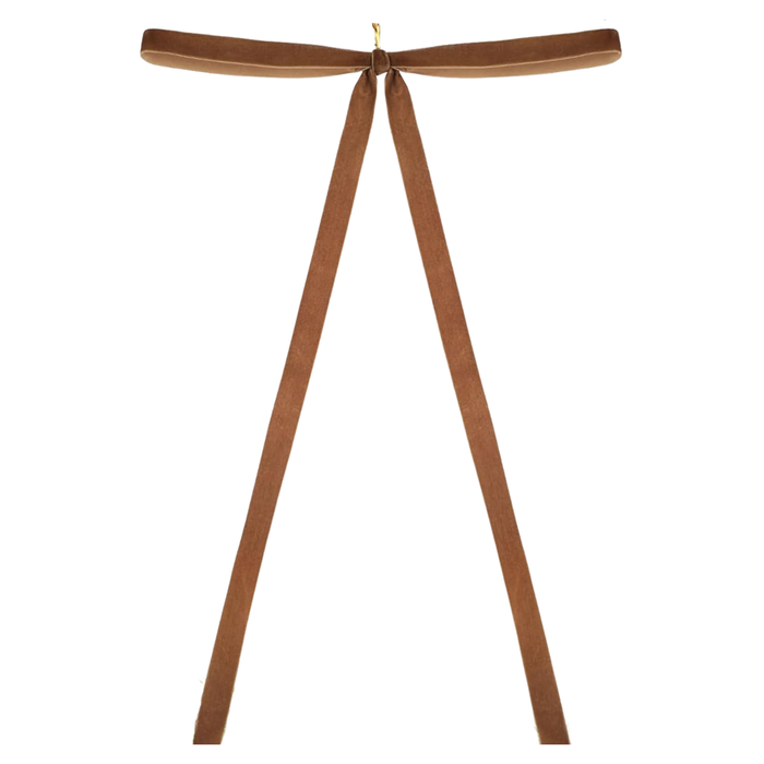Brown Velvet Ribbon Bow, 23.5"
