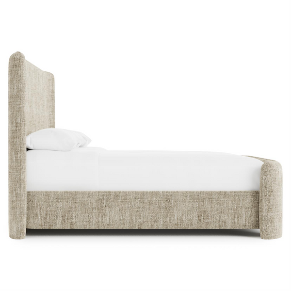 Pemba Shelter Bed King, Beige Boucle