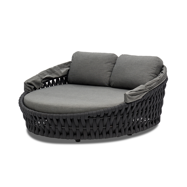 Hug Anthracite Max Rope Daybed with Canopy, Grey