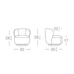 Utopia Sand, Swivel Armless Chair, Performance Fabric