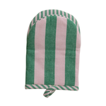 Woven Cotton Striped Oven Mitt, 3 Colours, Sold Separately