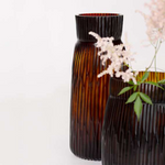 Mathura Tall Vase, Butter/Brown