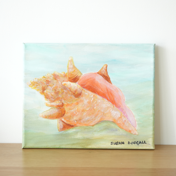 Conch Shell II, Original Art, 10"W x 8"H