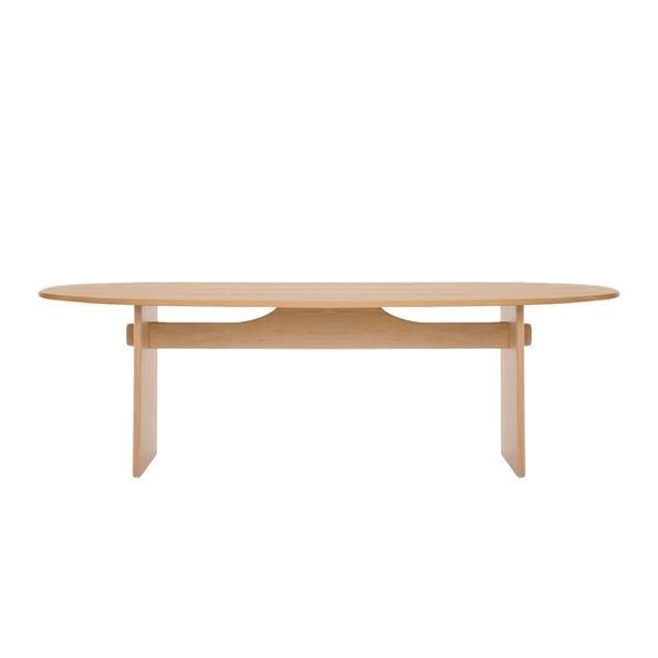 Kelly Dining Table, Light Oak, 86.61"W x 43.31"D