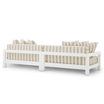 Antibes Outdoor Sofa, Matte White/Florent Beige, 108"W