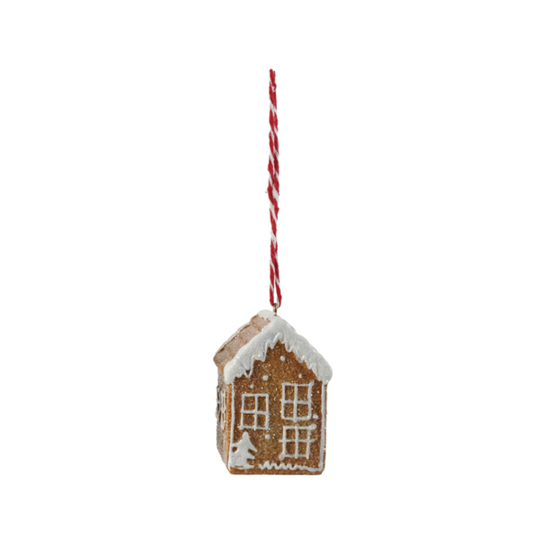 Gingerbread House Ornament, 3 Styles