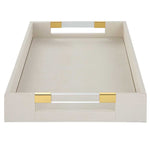Wessex Tray, White, 19"W x 3"H x 14"D