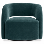 Chloe Fabric Swivel Chair - Blue Velvet