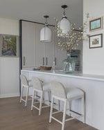 Surrey 24" Counter Stool, Cream White Leather
