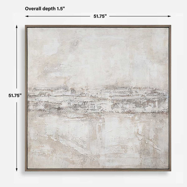 Desert Oasis Hand Painted Canvas, 52"W X 52"H