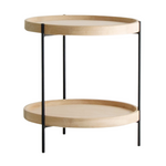 Humla End Table, Light Oak, 18.9"Dia x 22"H
