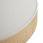 Malena Pendant, Antique Brass, White Linen