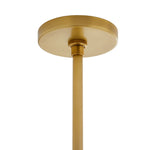 Malena Pendant, Antique Brass, White Linen