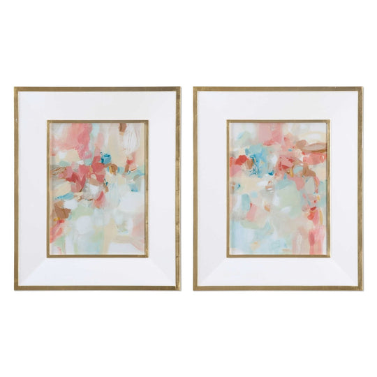 A Touch of Blush and Rosewood Fences Framed Prints, 2 Styles, 28"W x 34"H