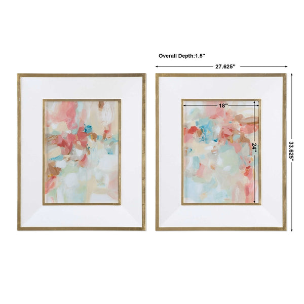 A Touch of Blush and Rosewood Fences Framed Prints, 2 Styles, 28"W x 34"H
