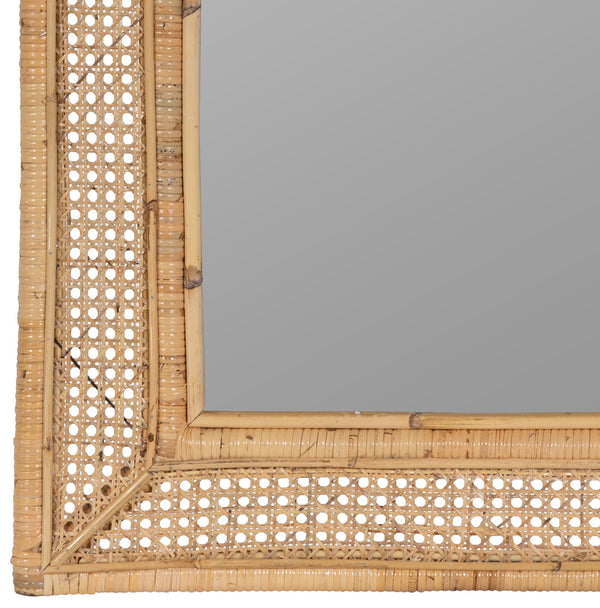 Jameson Wall Mirror, Rattan, 36" x 24"