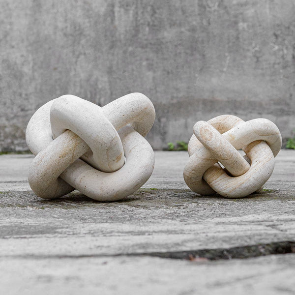 Limestone Links Sculptures, 2 Sizes