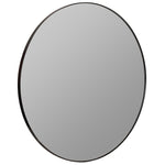 Franco Round Black Wall Mirror, 34"