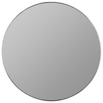 Franco Round Black Wall Mirror, 34"