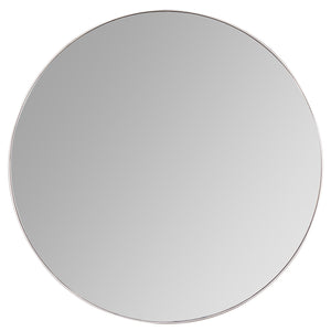 Franco Round Silver Wall Mirror, 34"