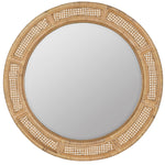 Vanessa Round Rattan Mirror, 35.25"