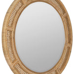 Vanessa Round Rattan Mirror, 35.25"