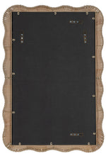 Scalloped Linden Mirror, Natural Rattan, 40" x 28"