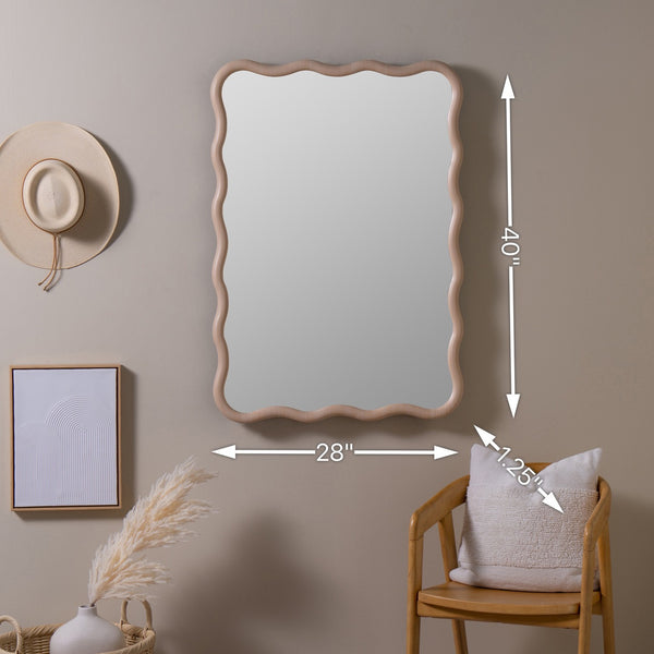 Candace Natural Wall Mirror, 27" X 40"