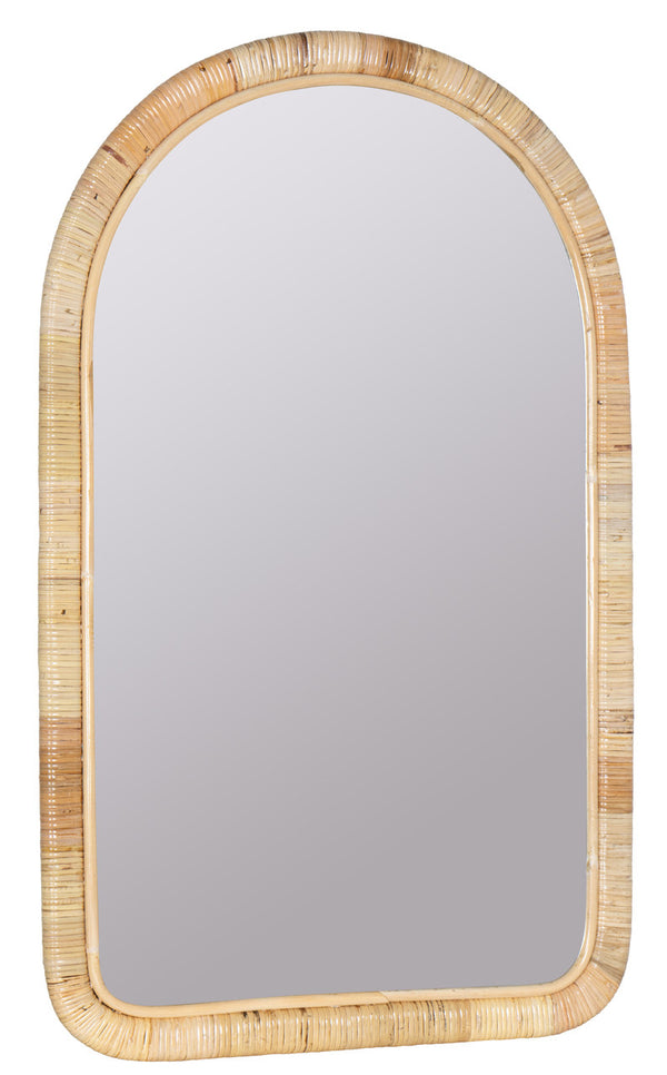 Brienne Wall Mirror, Natural Rattan, 38" X 24"