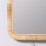 Brienne Wall Mirror, Natural Rattan, 38" X 24"